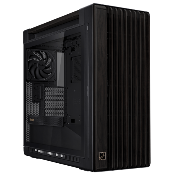 Carcasa ASUS ProArt PA602 Wood Edition, RGB, Mid Tower, Black