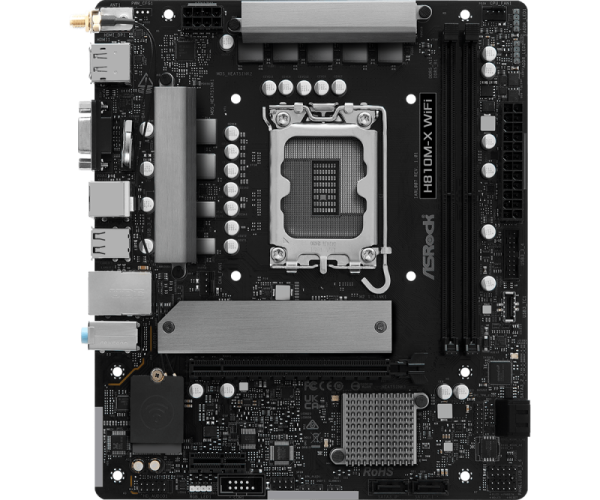 Placa de baza Asrock H810M-X WiFi, LGA 1851, DDR5, Micro-ATX