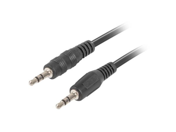 Cablu Lanberg CA-MJMJ-10CC-0012-BK, 3.5 mm/ 3 pini, 1.2 m, Negru