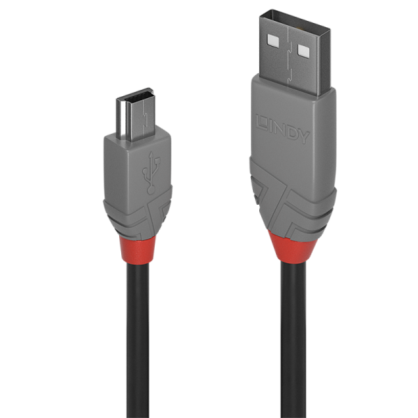 Cablu Lindy USB 2.0 Type A to Mini-B, USB A/