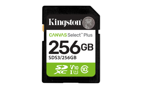 Card de memorie Kingston Canvas Select Plus Gen3 SDXC, 256