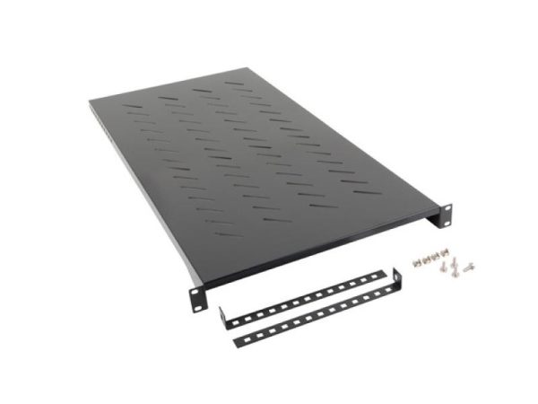 Poliță fixă 19" 1200 mm negru  (1U / 483x910