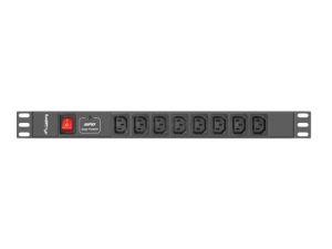 Unitate distributie alimentare PDU 19", 1U, 16A, 8 prize IEC