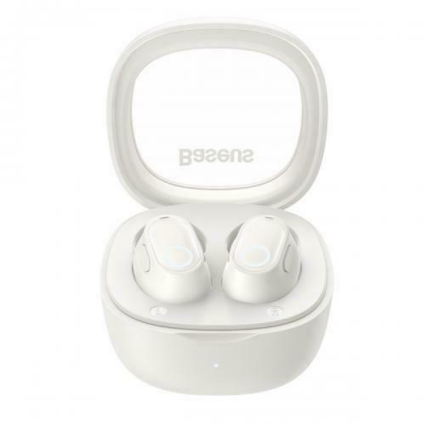 Casti In-ear Baseus Bowie WM02, Wireless, alb-crem