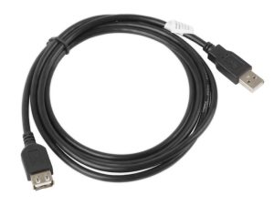 Cablu Lanberg CA-USBE-10CC-0018-BK, USB A/ USB A, 1.8 m, Negru