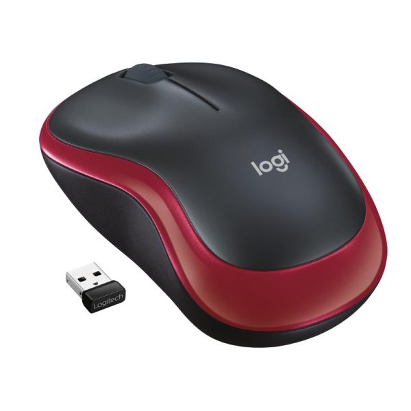 Mouse Wireless Logitech Wireless Mouse M185, 1000 dpi, Rosu