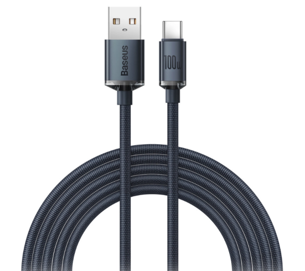 Cablu Baseus Crystal Shine, USB C/ USB A, 2 m,