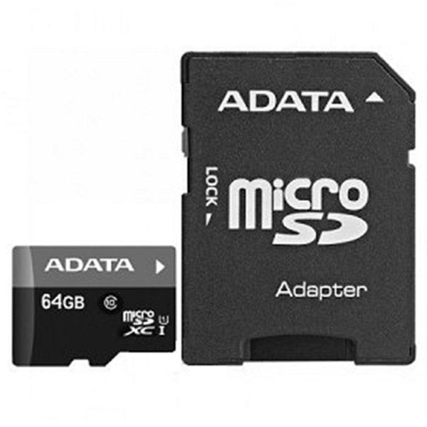 Card de Memorie MicroSDXC Adata, 64GB, Adaptor SD, Class 10
