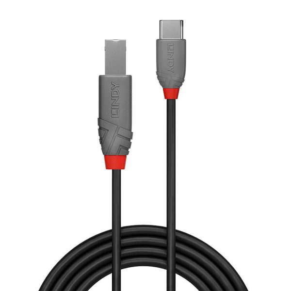 Cablu Lindy Anthra Line, USB C/ USB B, 2 m,