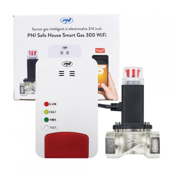 Kit senzor gaz inteligent si electrovalva PNI Safe House Smart