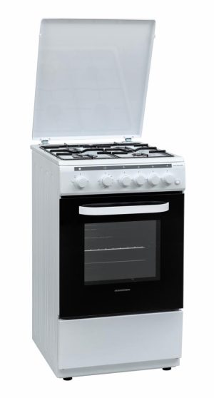 Aragaz gaz Heinner HFSC-V60LITGWH, 4 arzatoare, aprindere electrica plita/cuptor, dispozitiv