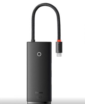 Docking station Baseus Lite, USB Type-C, 100W, Negru, 2 ani