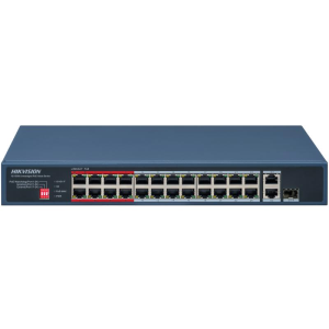 Switch Hikvision DS-3E0326P-E/M(C); 24 Port Fast Ethernet Unmanaged POE Switch