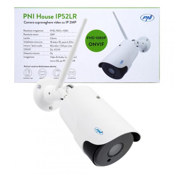 Camera supraveghere video PNI House IP52LR 2MP 1080P wireless cu