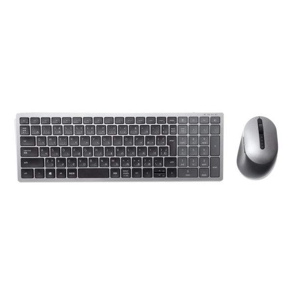 Kit Wireless tastatura si mouse Dell KM7120W, taste numerice, gri