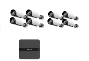 Kit supraveghere video Milesight 8 buc camera MS-C2964-UPD + 1