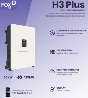 FoxESS Hybrid Inverter 3-Phase H3 Plus 125.0 , 125kW