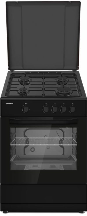 Aragaz gaz Heinner HFSC-SME66IBK, 4 arzatoare, aprindere electrica plita/cuptor, dispozitiv