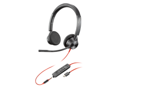 Casti Head-band HP Poly Blackwire 3325, Wired, Negru