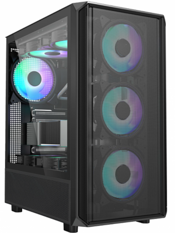 Carcasa gaming Serioux Vanguard, fara sursa, tip middle tower, capac