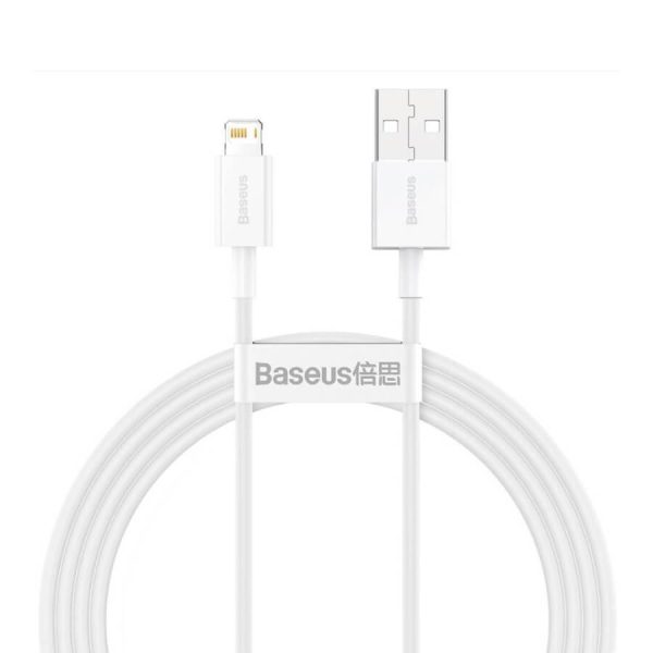 Cablu Baseus Superior, USB A/ Lightning, 1.5 m, Alb