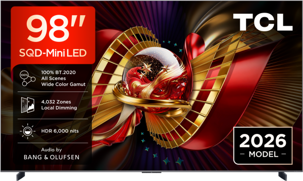 Televizor TCL SQD-MiniLed 98C8L, 248 cm, Smart Google TV, 4K