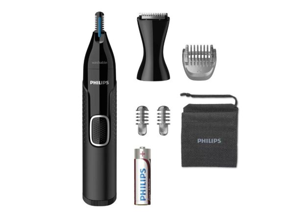 Trimmer pentru nas si urechi PHILIPS NT5650/16, Baterie, Lavabil, Utilizare
