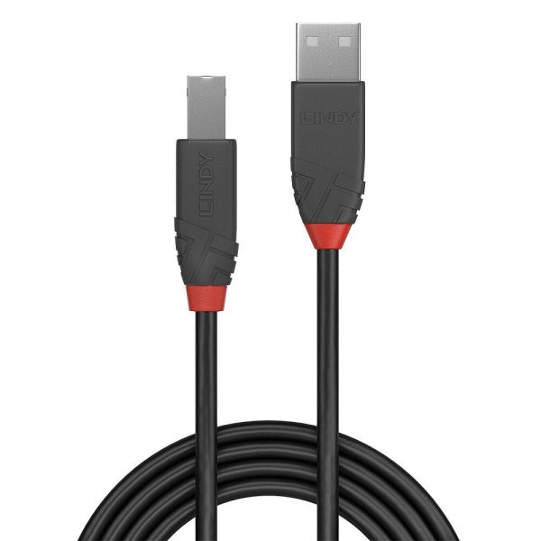 Cablu Lindy Anthra Line, USB A/ USB B, 0.2 m,