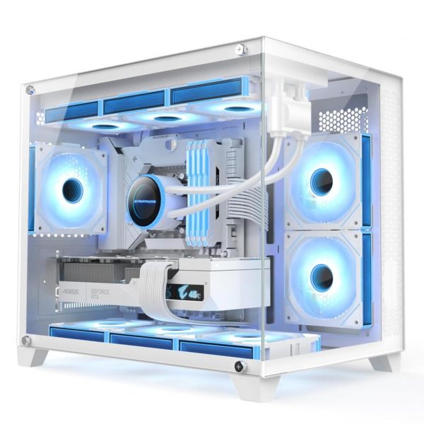 Carcasa 1stPLAYER MV6 TP White, Mini Tower, White