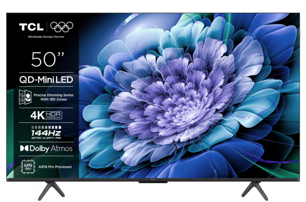 Televizor TCL QD-MiniLED 50C61K, 126 cm, Smart Google TV, 4K