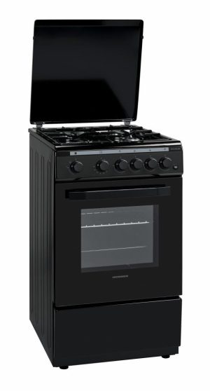 Aragaz gaz Heinner HFSC-V50LITBK, 4 arzatoare, aprindere electrica plita/cuptor, dispozitiv