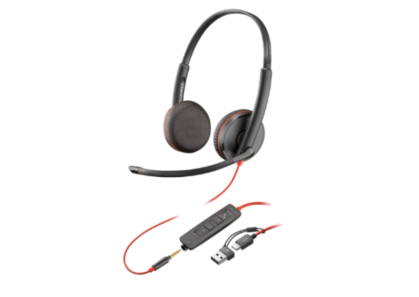 Casti Head-band Poly Blackwire 3225, Wired, Negru