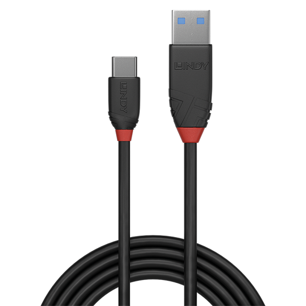 Cablu Lindy USB 3.2 Type-A to Type-C Black Line, USB