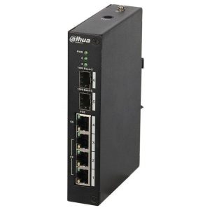 Switch POE Dahua PFS3206-4P-96; 3 x10/100M Base-T (PoE+/PoE); 1 x10/100/1000M