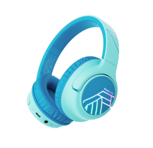 Casti cu microfon PowerLocus BoboKids, Bluetooth, Albastru
