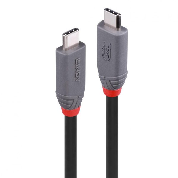 Cablu Lindy USB 4 Type C 40Gbps Anthra Line, USB