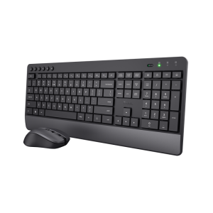 Kit Wireless tastatura si mouse TRUST Trezo, taste numerice, negru,