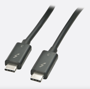 Cablu Lindy Thunderbolt 3, Thunderbolt, 2m, Negru