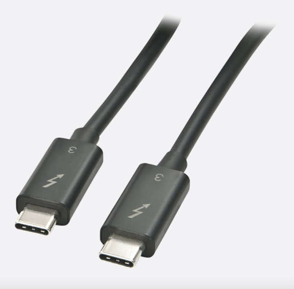 Cablu Lindy Thunderbolt 3, Thunderbolt, 2m, Negru