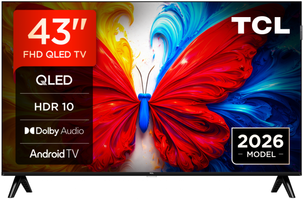 Televizor TCL QLED 43S5L, 108 cm, Smart Android TV, Full