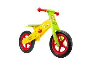 WOODEN BALANCE BIKE, SEVEN, MODEL WTP, 12 INCH, GALBEN VERDE