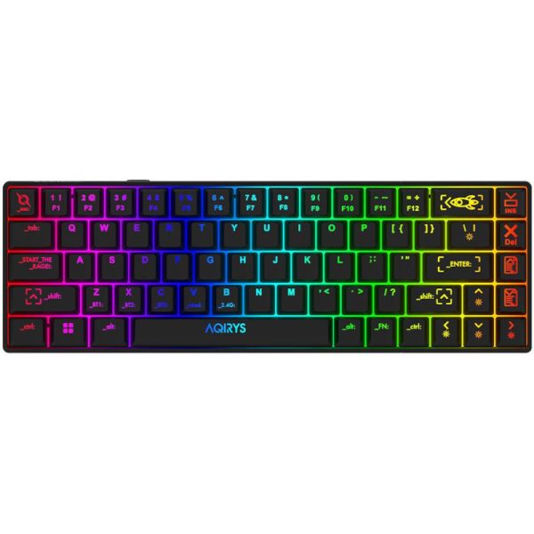Tastatura Mecanica Gaming AQIRYS Mira, RGB, Wireless, negru, US