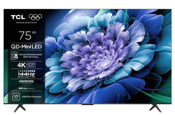 Televizor TCL QD-MiniLED 75C61K, 189 cm, Smart Google TV, 4K