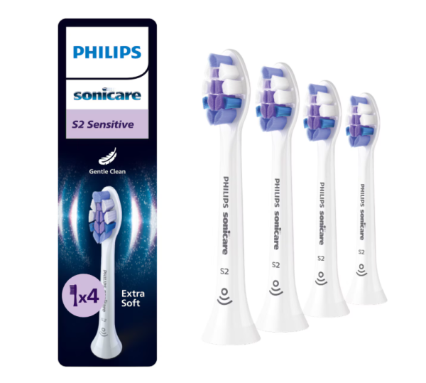 Rezerve PHILIPS Sonicare Sensitive HX6054/87, Pachet de 4 capete de