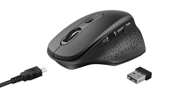 Mouse Wireless Trust Ozaa, 2400 dpi, Negru