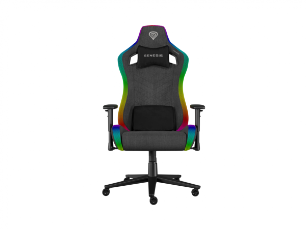 Scaun gaming Genesis TRIT 660, material textil, iluminare RGB, suporta