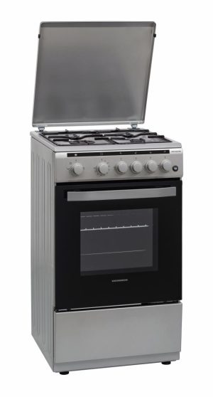 Aragaz gaz Heinner HFSC-V50LITGSL, 4 arzatoare, aprindere electrica plita/cuptor, dispozitiv