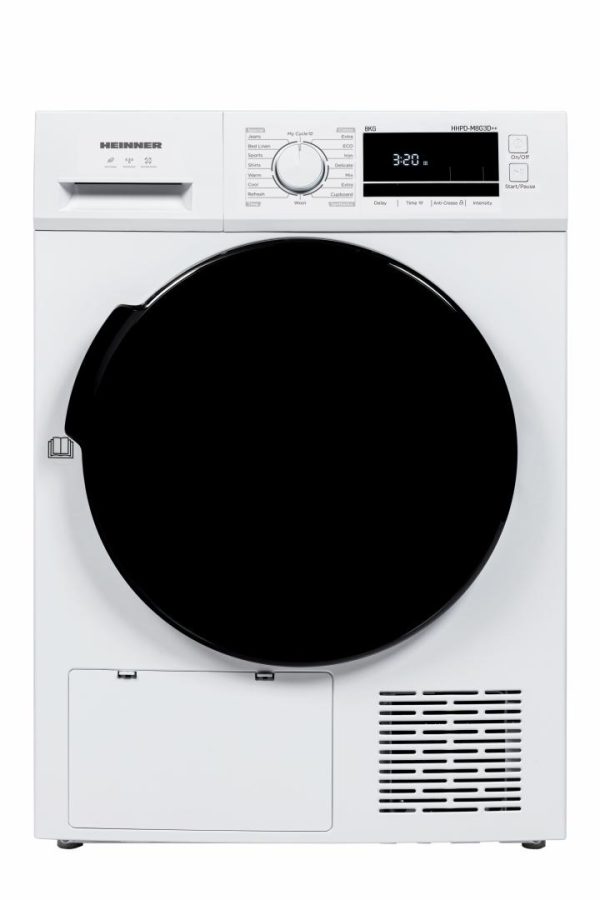 Uscator de rufe HEINNER HHPD-M8G3D++, 8 kg, Clasa: D, Alb