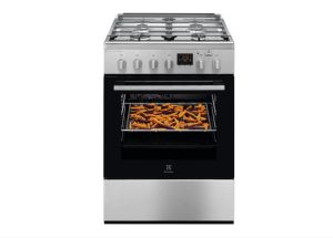 60x60 cm; Mixt; 4 arzatoare gaz; Gratare fonta; Cuptor electric