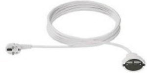 Cordon prelungitor schuko+Priza H05VV-F 3G1.5, 5 m, alb, cu protectie
